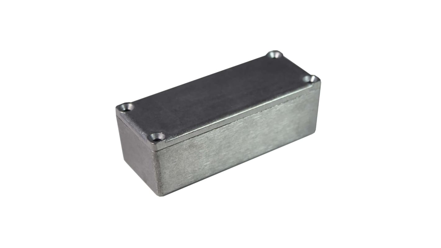 Contenitore generico RS PRO in Alluminio pressofuso 92 x 38 x 31mm, col. Argento, IP54, schermato