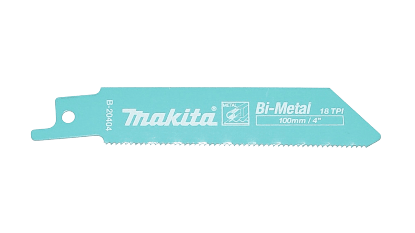 Makita Bi-Metall Säbelsägeblatt, Schnittlänge 100mm / 18 TPI, 5 Stück für Metall