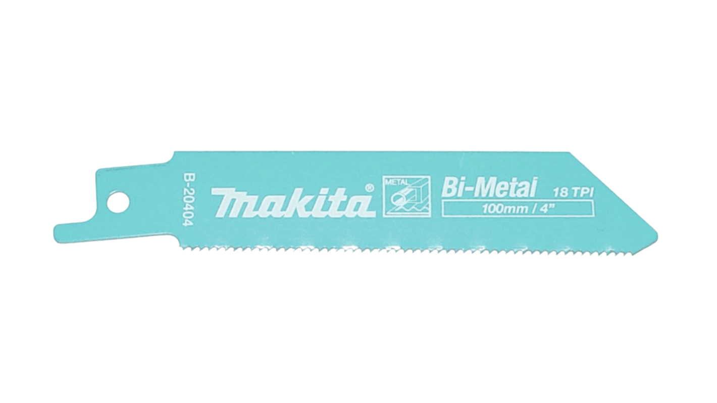 Makita, 18 Teeth Per Inch 100mm Cutting Length Reciprocating Saw Blade, Pack of 5