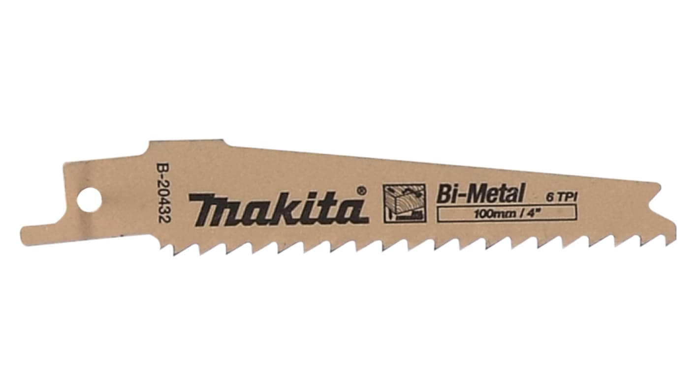 Makita 往复锯条, 6锯齿/英寸, 切割长度80mm, 可切割金属，木材