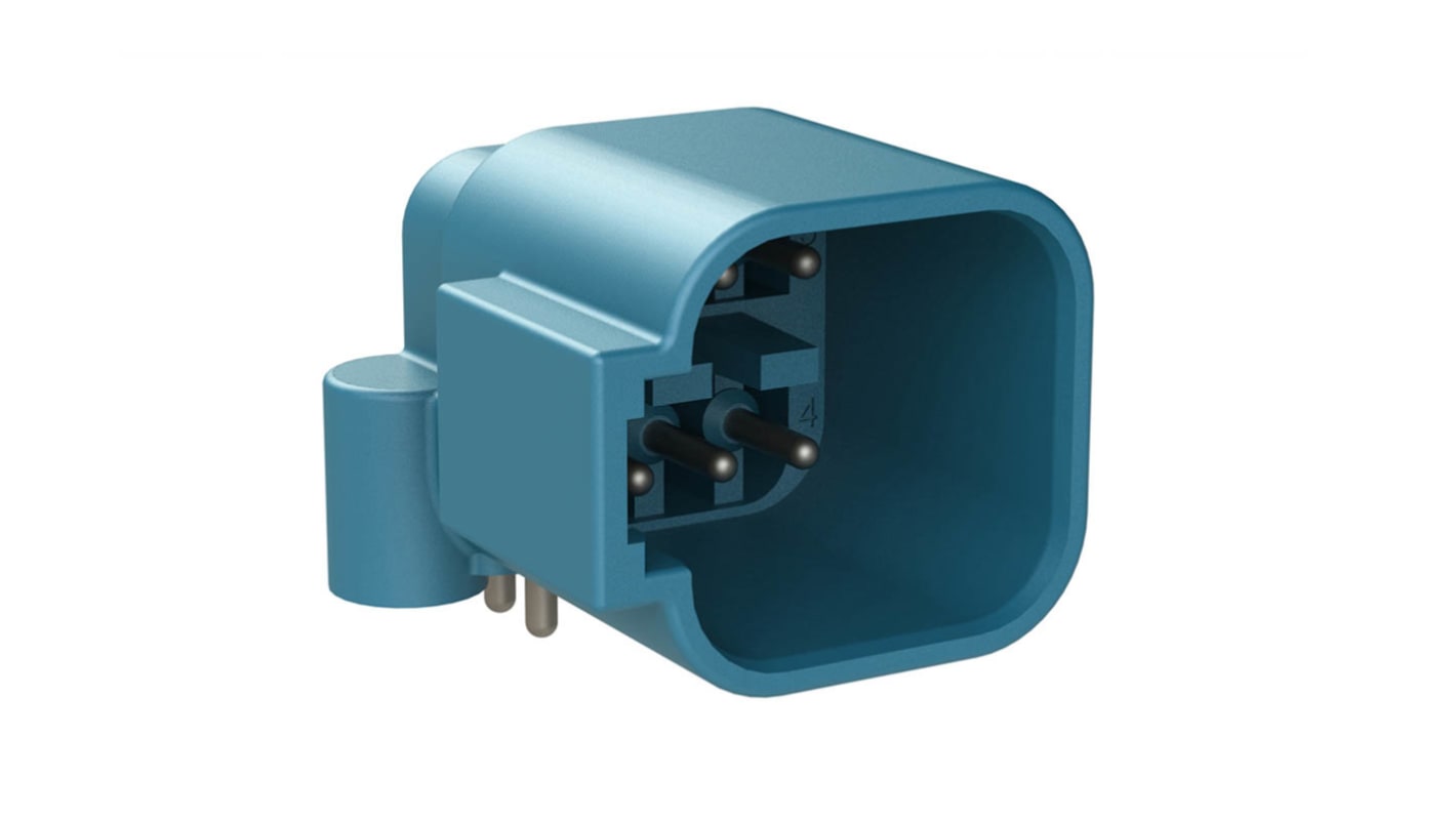 Amphenol Industrial, AT BoardLock Automotive Connector Plug Blue PCB 6 Way, Screw Termination ATF13-6P2-BM13BLU