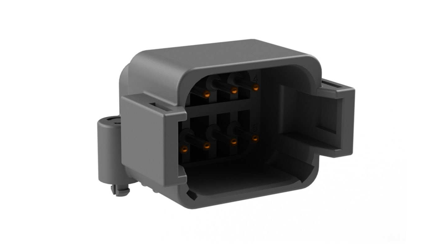 Amphenol Industrial, AT BoardLock Automotive Connector Plug Grey PCB 8 Way ATF13-08PA-BM03