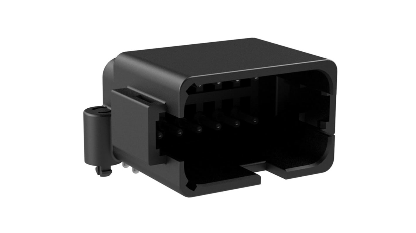 Amphenol Industrial, AT BoardLock Automotive Connector Plug Black PCB 12 Way ATF13-12PB-BM03