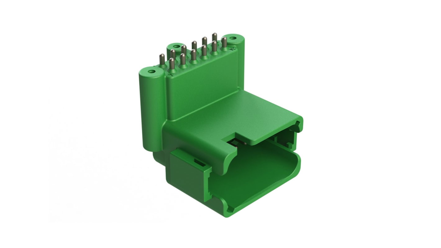 Amphenol Industrial, AT BoardLock Automotive Connector Plug Green PCB 12 Way, Screw Termination ATF13-12PC-BM33