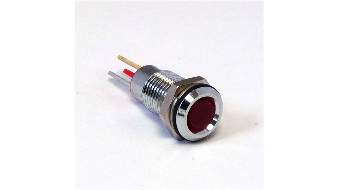 Indicatore da pannello CML Innovative Technologies Rosso  a LED, 2V, IP67, foro da 8mm