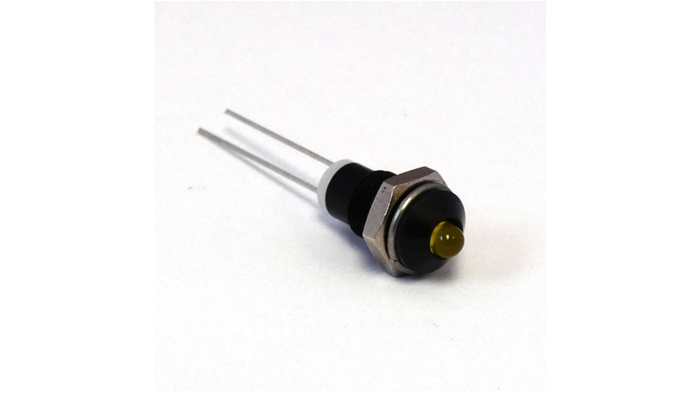 Indicatore da pannello CML Innovative Technologies Giallo  a LED, 2.1V, IP40, Sporgente, foro da 6mm