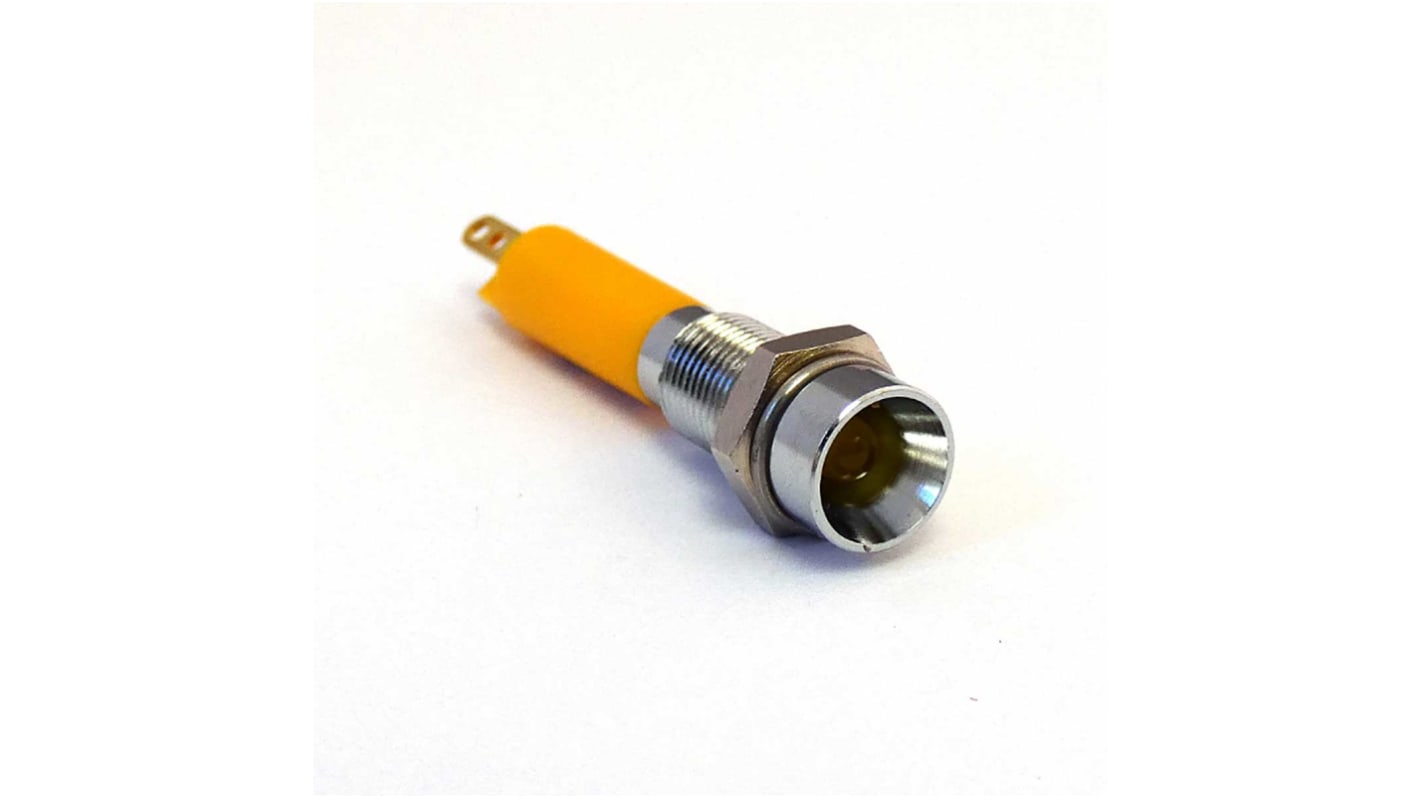 CML Innovative Technologies 1903X35X Series Yellow Panel Mount Indicator, 24V dc, 6mm Mounting Hole Size, IP40