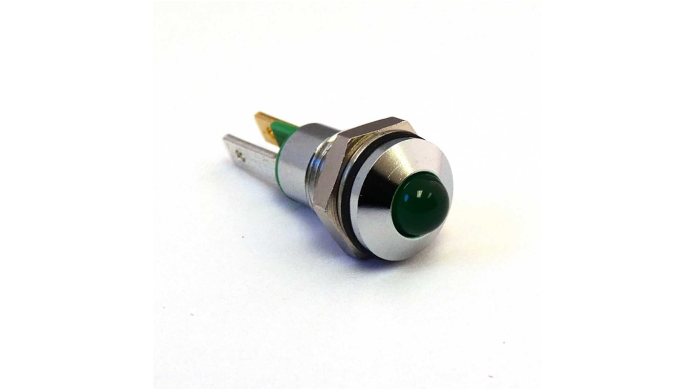 Lampka kontrolna do montażu panelowego 2V, zielona 8mm LED CML Innovative Technologies