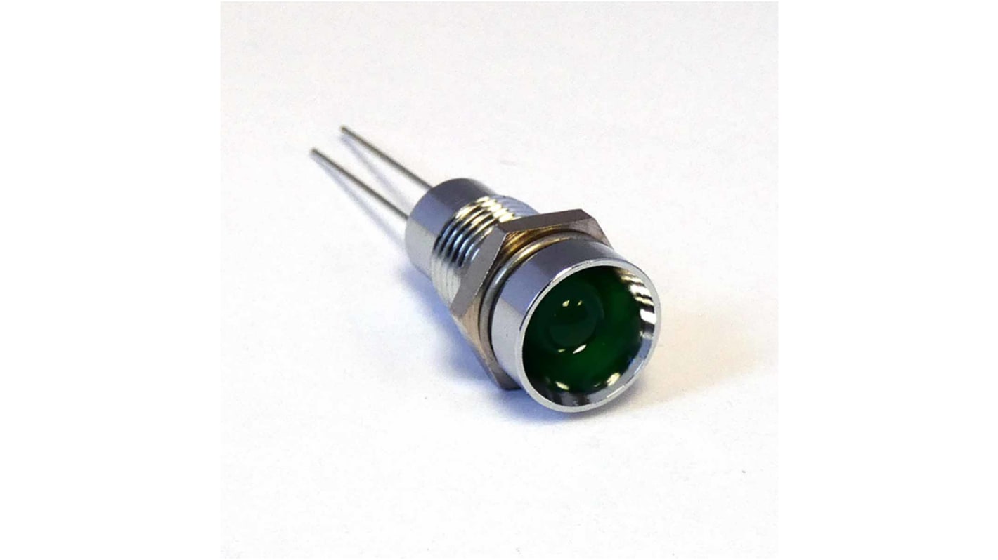 Indicatore da pannello CML Innovative Technologies Verde  a LED, 2V, Ad incasso, foro da 8mm