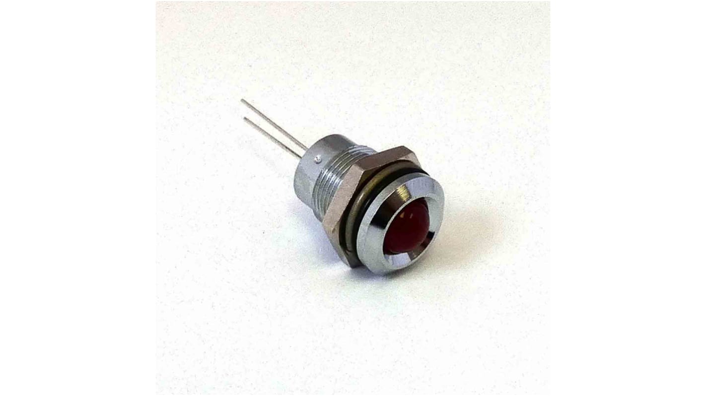 CML Innovative Technologies 红色LED面板指示灯, 2V, 20mA, Φ12mm安装孔, 凸型边框, IP67, 192DX00X系列