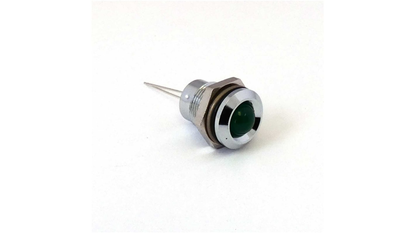 Indicatore da pannello CML Innovative Technologies Verde  a LED, 2.2V, IP67, Sporgente, foro da 12mm
