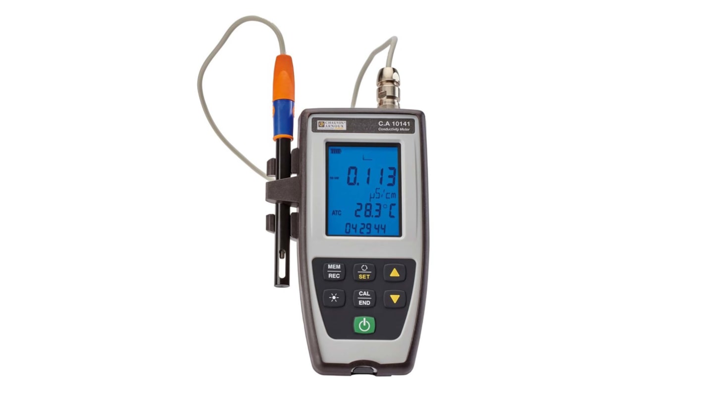 Měřič vodivosti, rozlišení: 0,001→ 0,1 μS/cm, 0,001→ 0,1 μS/cm Chauvin Arnoux, ISOCAL