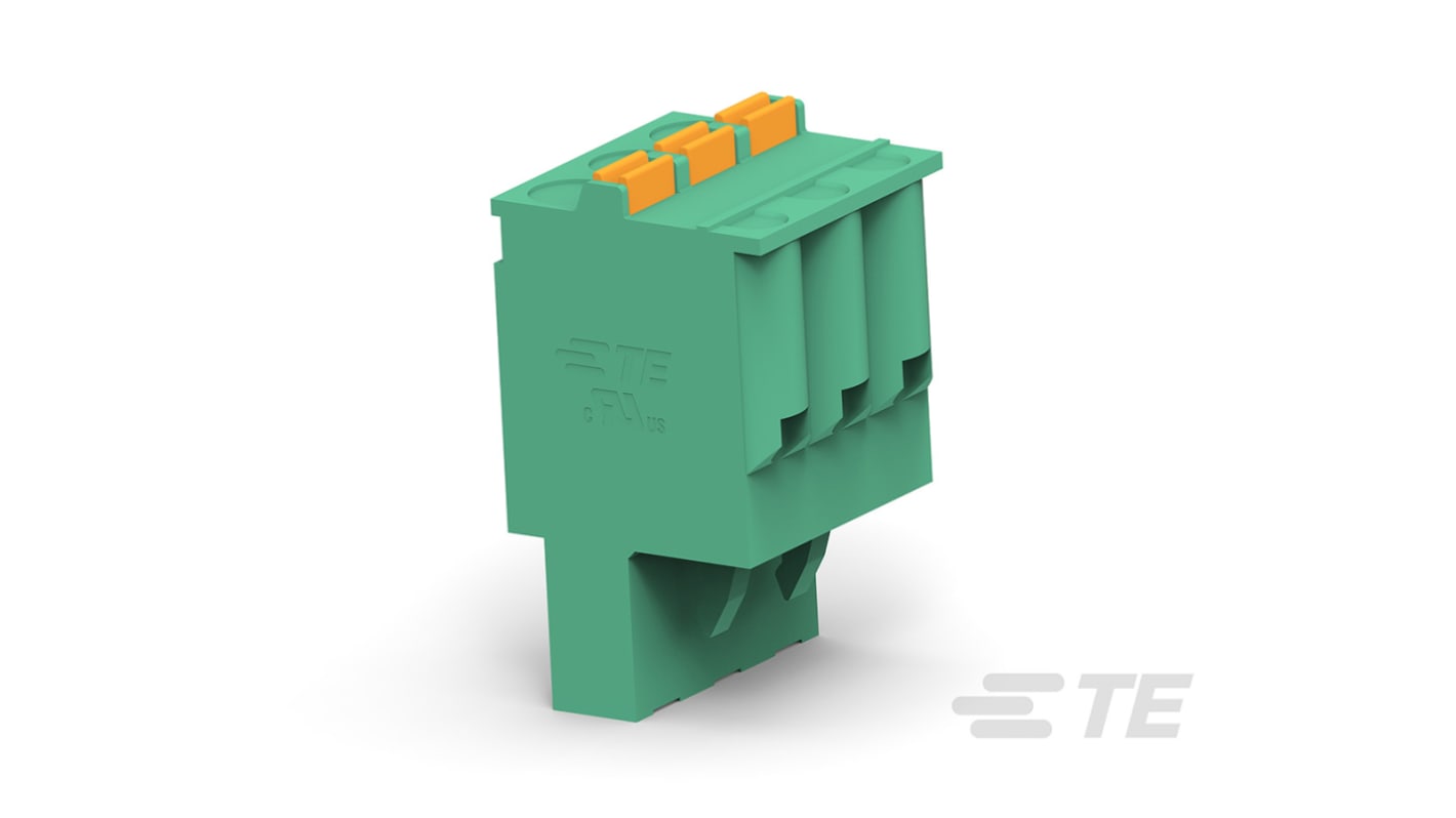 TE Connectivity, 5mm Pitch, 10 Way, Vertical, Pluggable Terminal Block, Plug, Spring Termination, 1-2350397-0