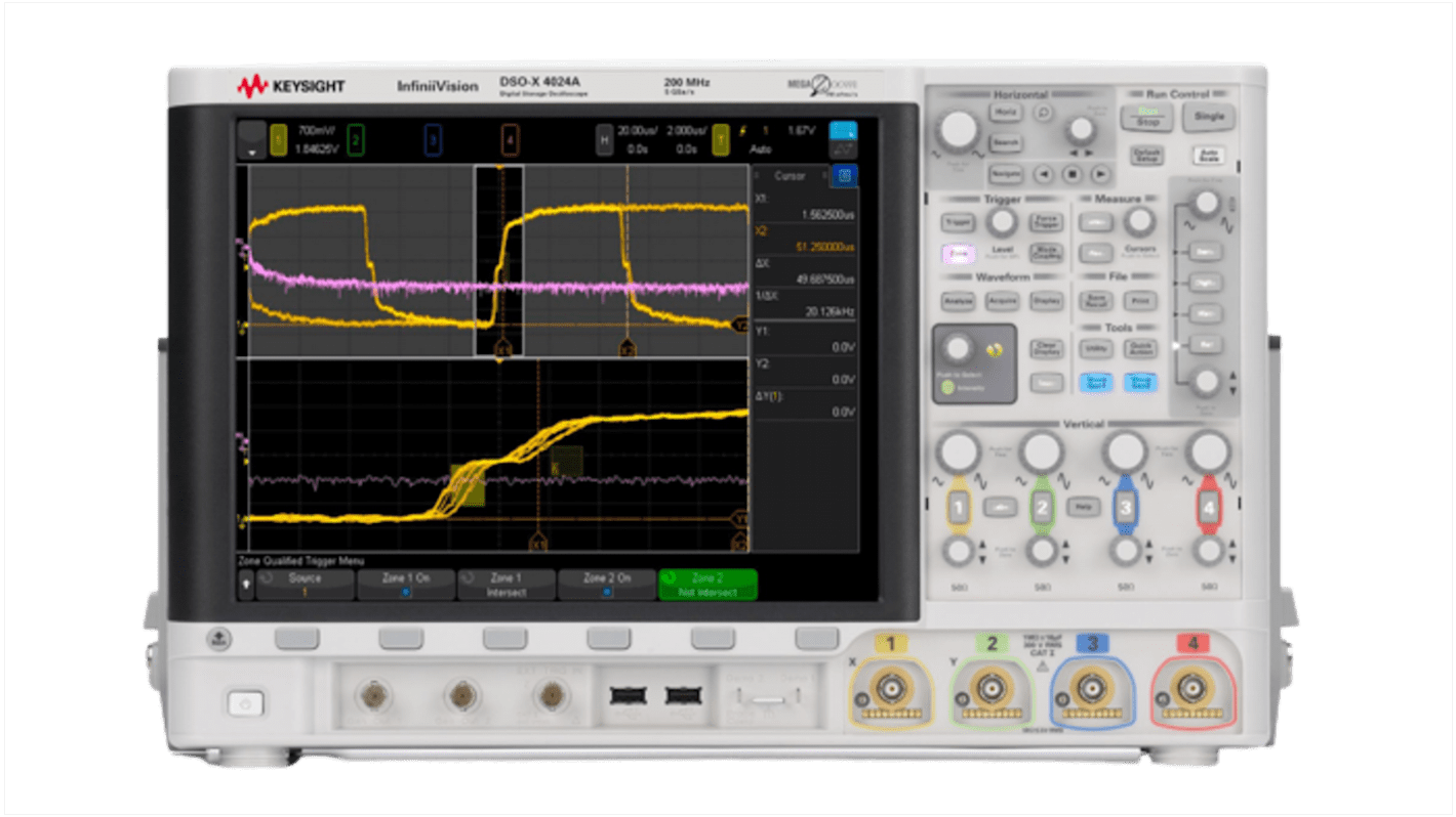 Keysight Technologies DSOX4024A InfiniiVision 4000 X Series, 200MHz Bench Oscilloscope, 4 Analogue Channels