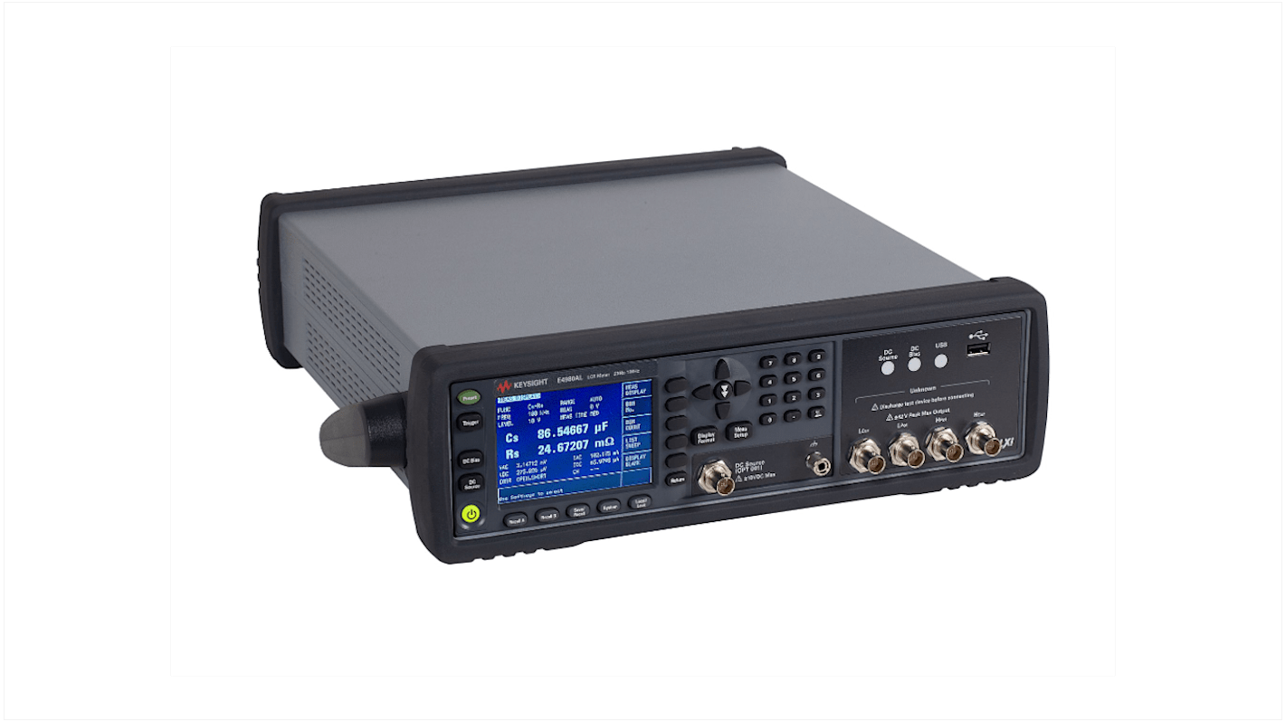 Medidor LCR de banco Keysight Technologies E4980AL/ 0.002mF/ 100 MΩ, frecuencia máx. 300kHz