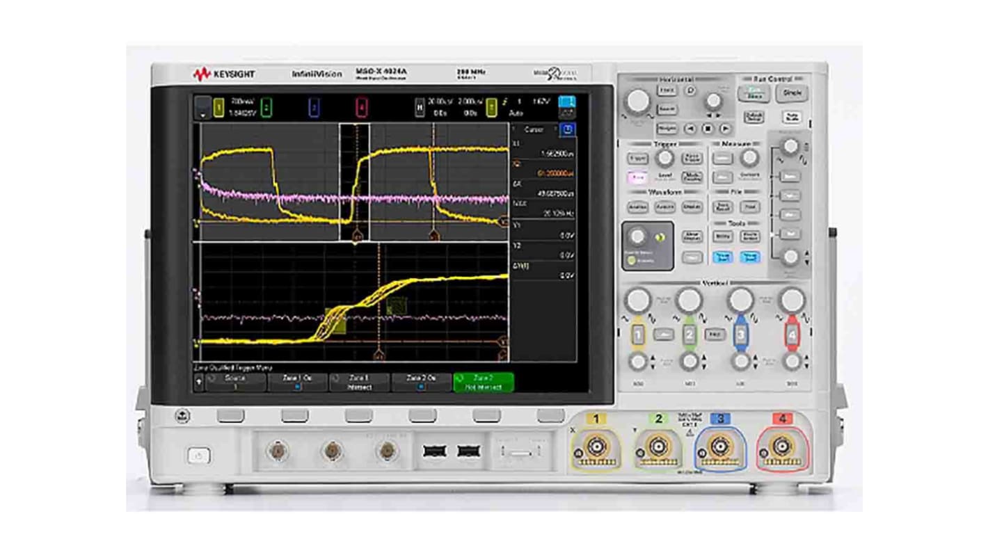 Keysight Technologies MSOX4024A InfiniiVision 4000 X Series, 200MHz Bench Oscilloscope, 4 Analogue Channels, 16 Digital