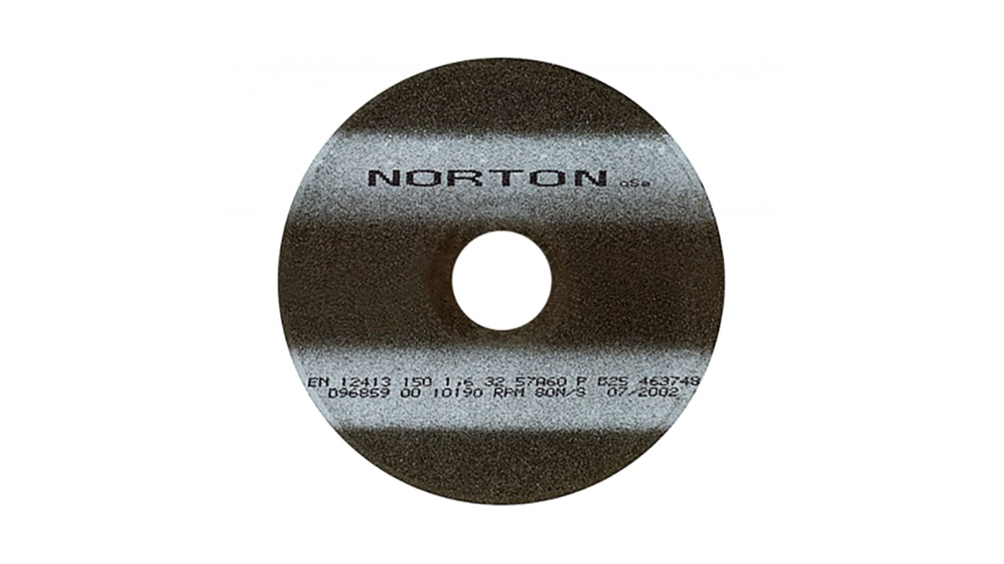 Norton Aluminium Oxide Cutting Disc, 180mm x 1.6mm Thick, P60 Grit, 1 in pack