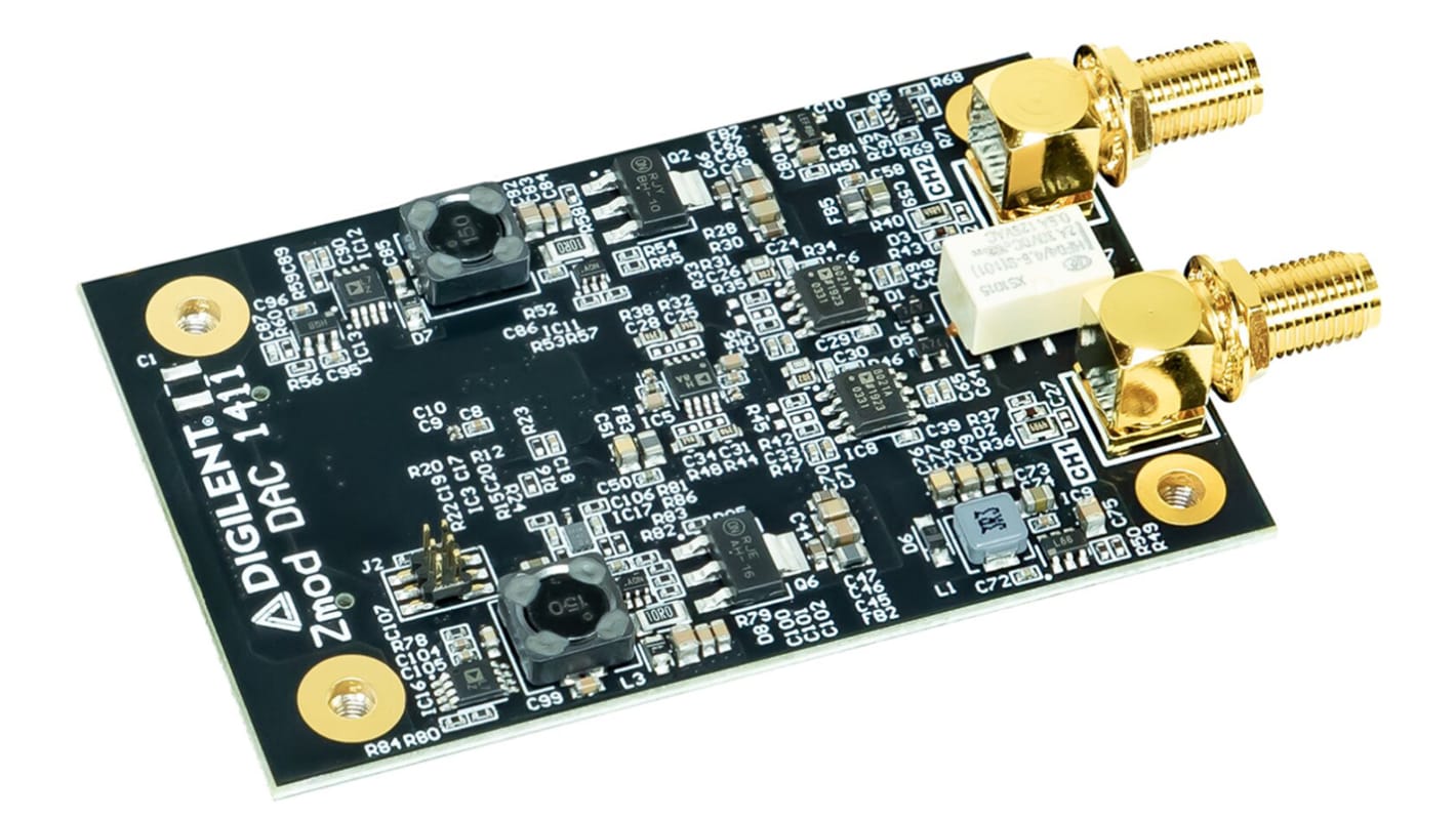 Digilent 410-397 Zmod DAC 1411 Expansion Module for Dual-Channel 14-Bit Digital-to-Analog Converter Module