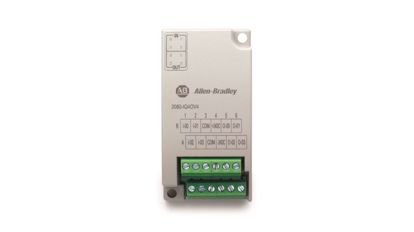 Allen Bradley Bulletin 2080 Series PLC I/O Module for Use with Micro 800 System, Digital, Digital, 10.8 → 30 V dc