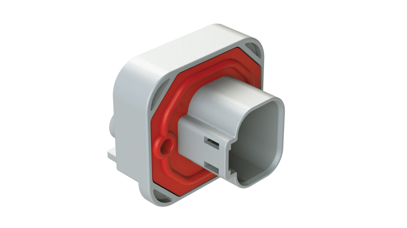 Amphenol Industrial, AT Automotive Connector Plug Grey Flange Mount 4 Way AT13-4P-BM03