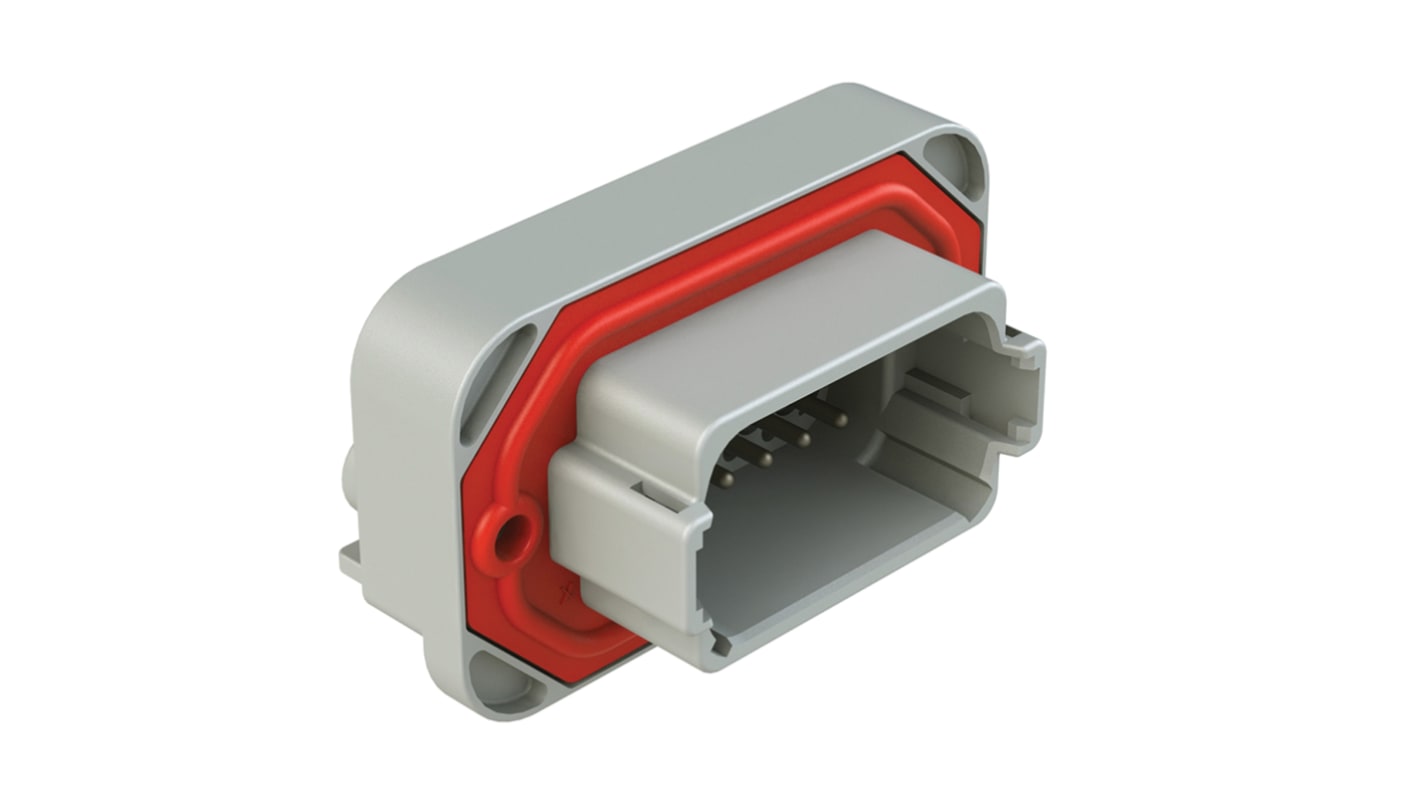 Amphenol Industrial, AT Automotive Connector Plug Grey Flange Mount 12 Way AT13-12PA-BM03
