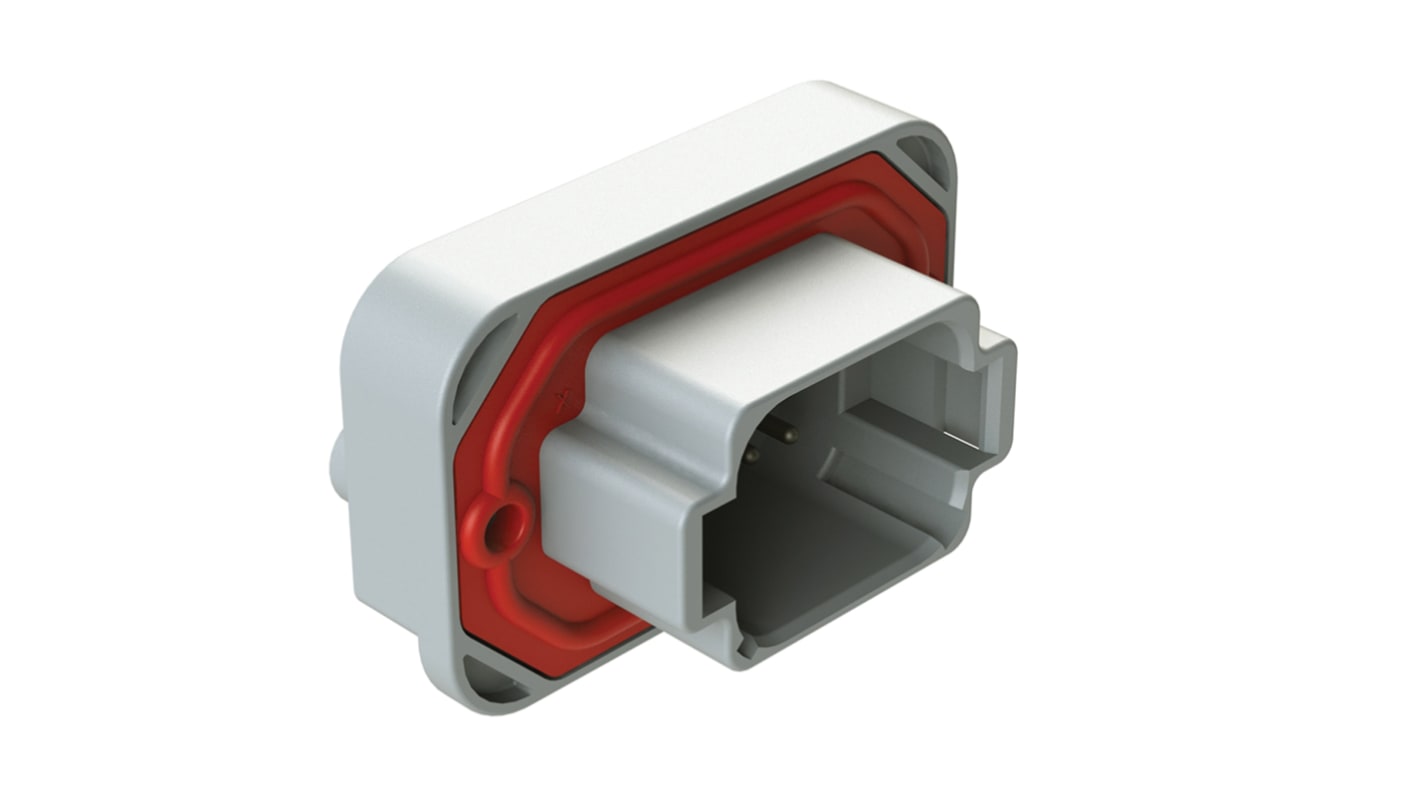 Amphenol Industrial, AT Automotive Connector Plug Grey Flange Mount 8 Way AT15-08PA-BM03