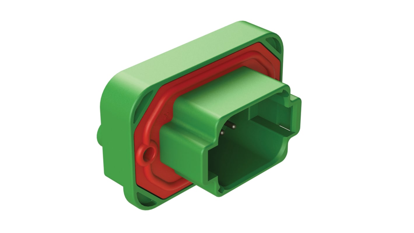 Connettore automotive Amphenol Industrial, Maschio, 13A, 8 vie, 2 file, montaggio su flangia