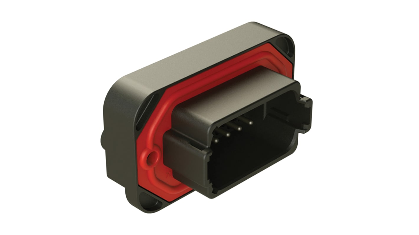 Connettore automotive Amphenol Industrial, Maschio, 13A, 12 vie, 2 file, montaggio su flangia