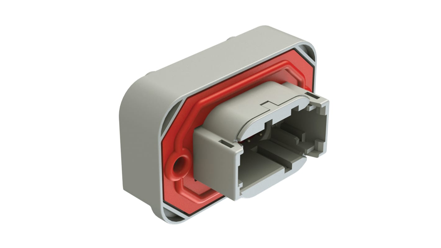 Amphenol Industrial, AT Automotive Connector Plug Grey Flange Mount 8 Way ATM15-08PA-BM03