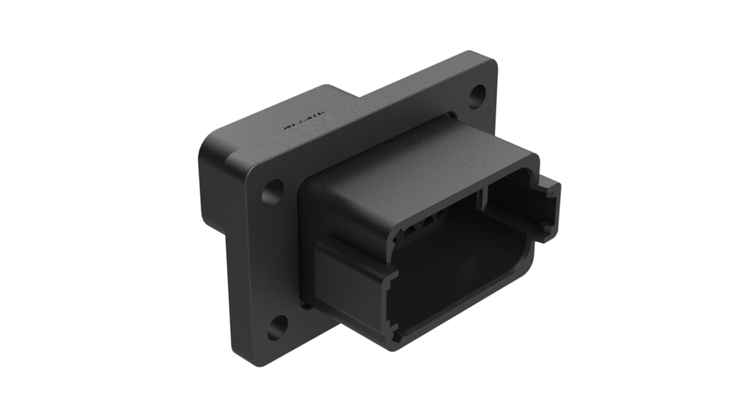 Amphenol Industrial, AT Automotive Connector Plug Black Panel Mount 12 Way AT04-12PB-L012