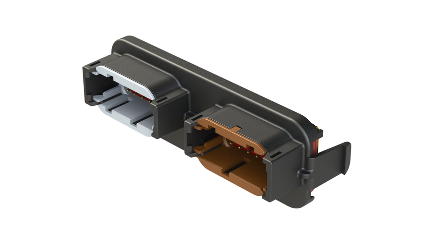 Amphenol Industrial Armor IPX  Automotive, Kfz-Steckverbinder, Stiftsockel, Stecker, 24-polig, Schwarz / 2-reihig, 7.5A