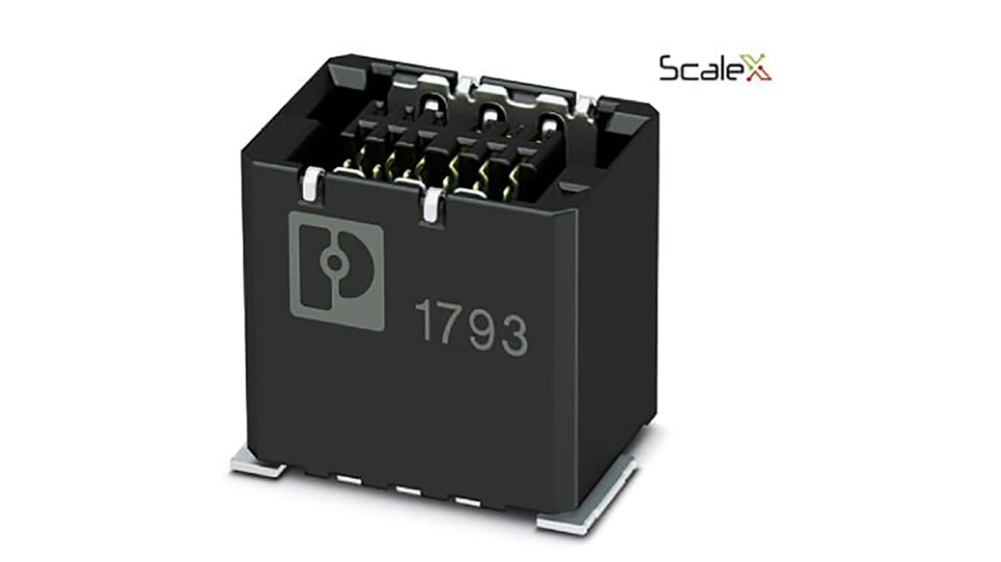 Phoenix Contact FP 0.8/ 32-FV-SH Series Surface Mount PCB Socket, 32-Contact, 2-Row, 0.8mm Pitch, Solder Termination