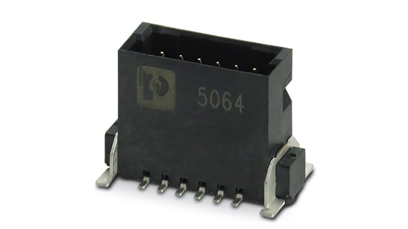 Phoenix Contact FP 1.27/ 50-MV Series Surface Mount PCB Header, 50 Contact(s), 1.27mm Pitch, 2 Row(s), Shrouded