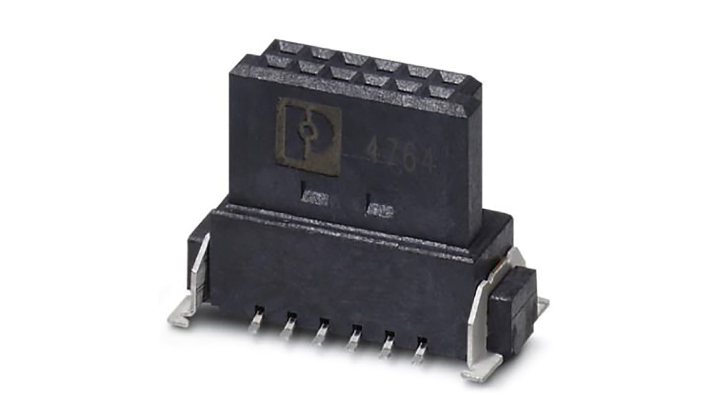 Phoenix Contact FP 1.27/ 68-FV Series Surface Mount PCB Socket, 68-Contact, 2-Row, 1.27mm Pitch, Solder Termination
