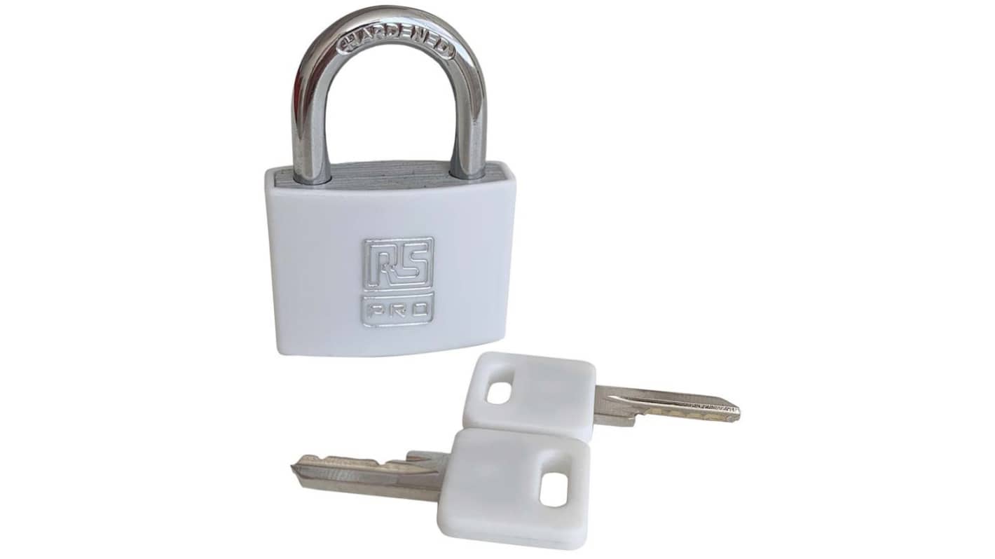 RS PRO Key Aluminium Padlock, 6mm Shackle, 43mm Body
