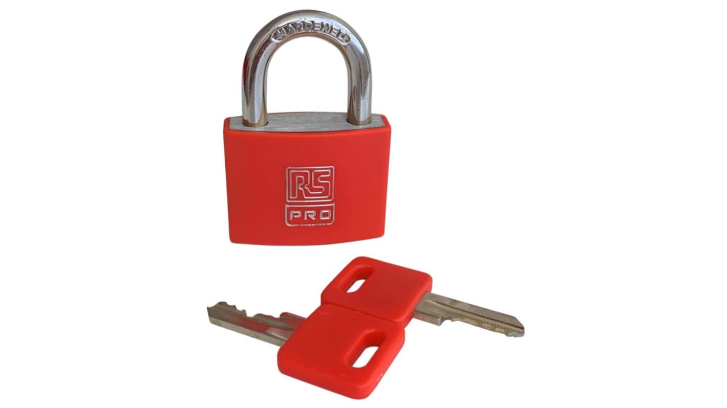 RS PRO Key Aluminium Padlock, 6mm Shackle, 43mm Body