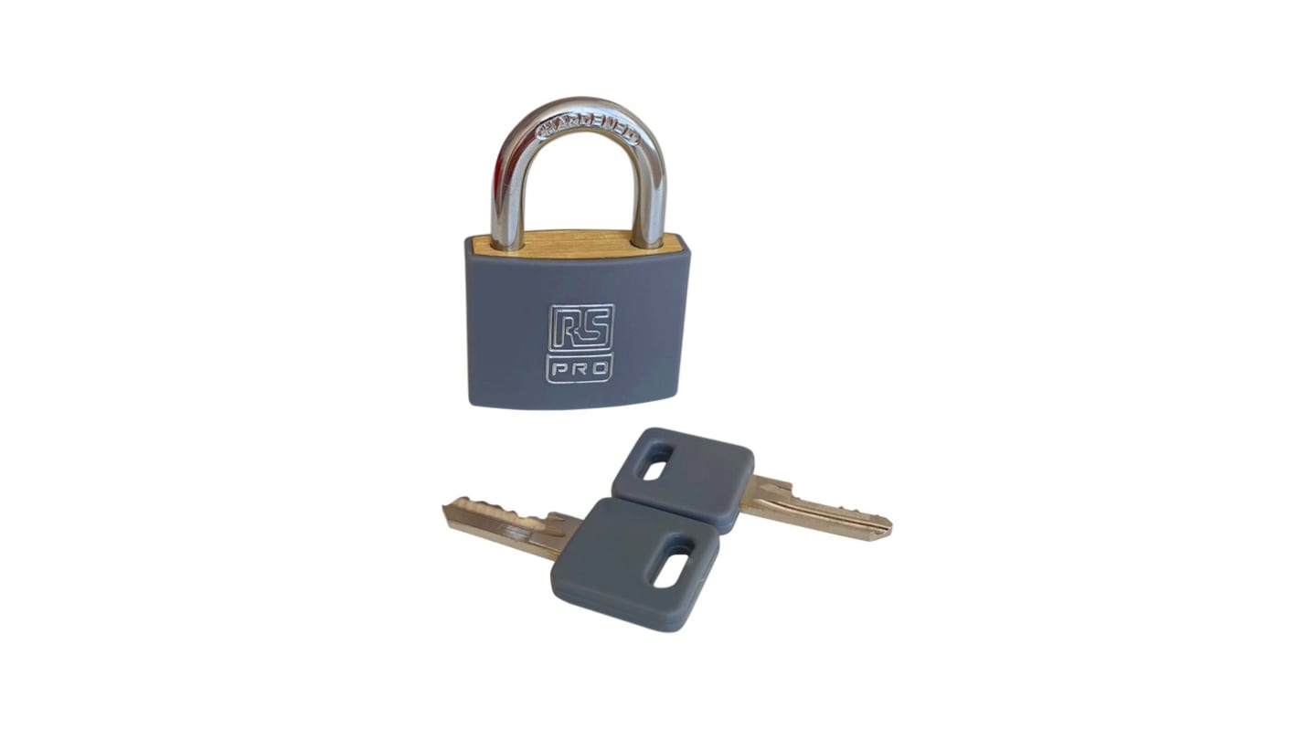 RS PRO Key Brass Padlock, Keyed Alike, 6mm Shackle, 40mm Body