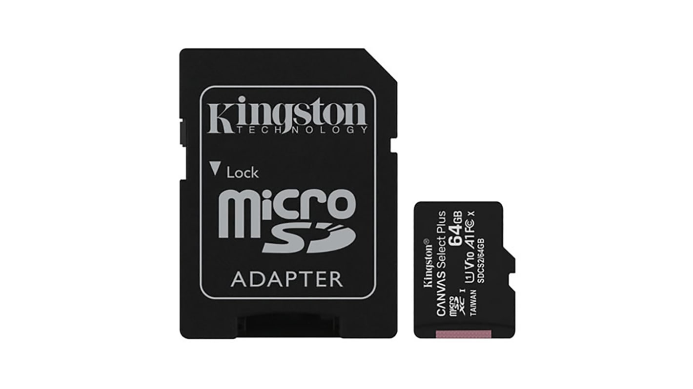 Kingston Canvas Select Plus MicroSD Micro SD Karte 64 GB Class 10, UHS-I