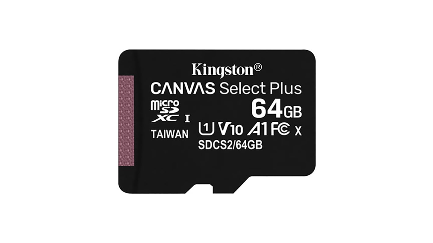 Kingston 64 GB MicroSD Micro SD Card, Class 10, UHS-I