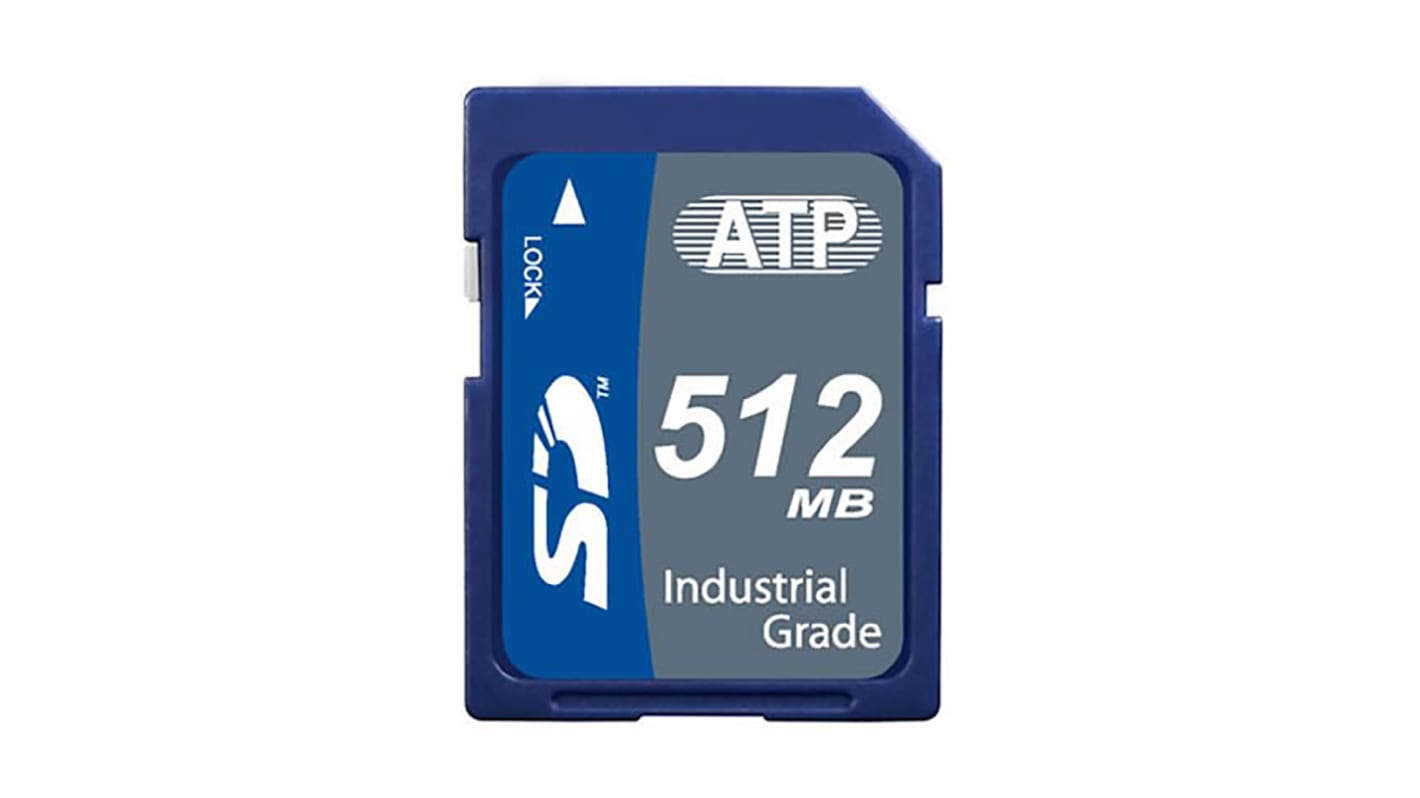 ATP 512 MB 工业SD卡, SLC, UHS, -40 → +85°C, Industrial Grade系列