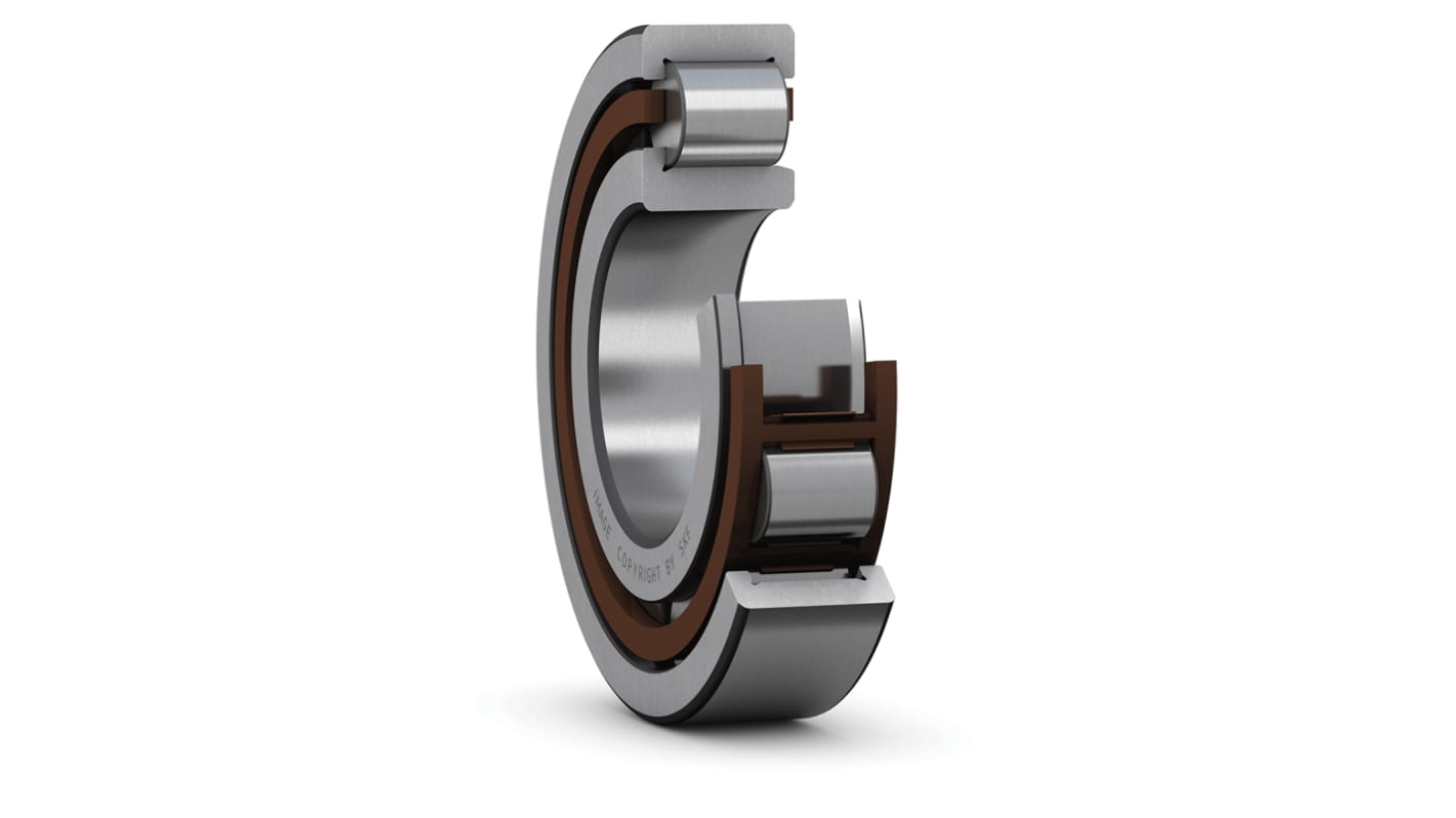 Roulement à rouleaux cylindriques SKF, réf NJ 205 ECP, diam int 25mm, diam ext 52mm