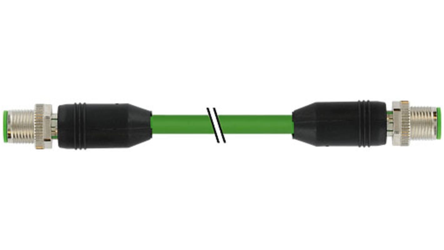 Murrelektronik Limited Straight Male 4 way M12 to Straight Male 4 way M12 Communication Cable, 2m