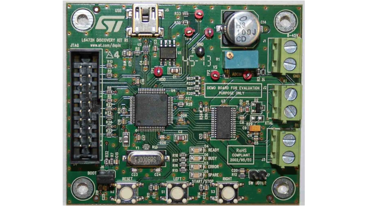 STマイクロ,  電源IC 開発キット, 評価ボード, MCU 及び L6472 ステッパモータドライバ 用, EVAL6472H-DISC
