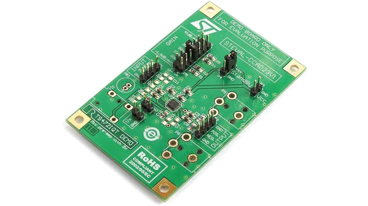 STMicroelectronics STEVAL-CCA023V1, Demonstration Board for Low Noise Microphone Preamplifier Demonstration Board for