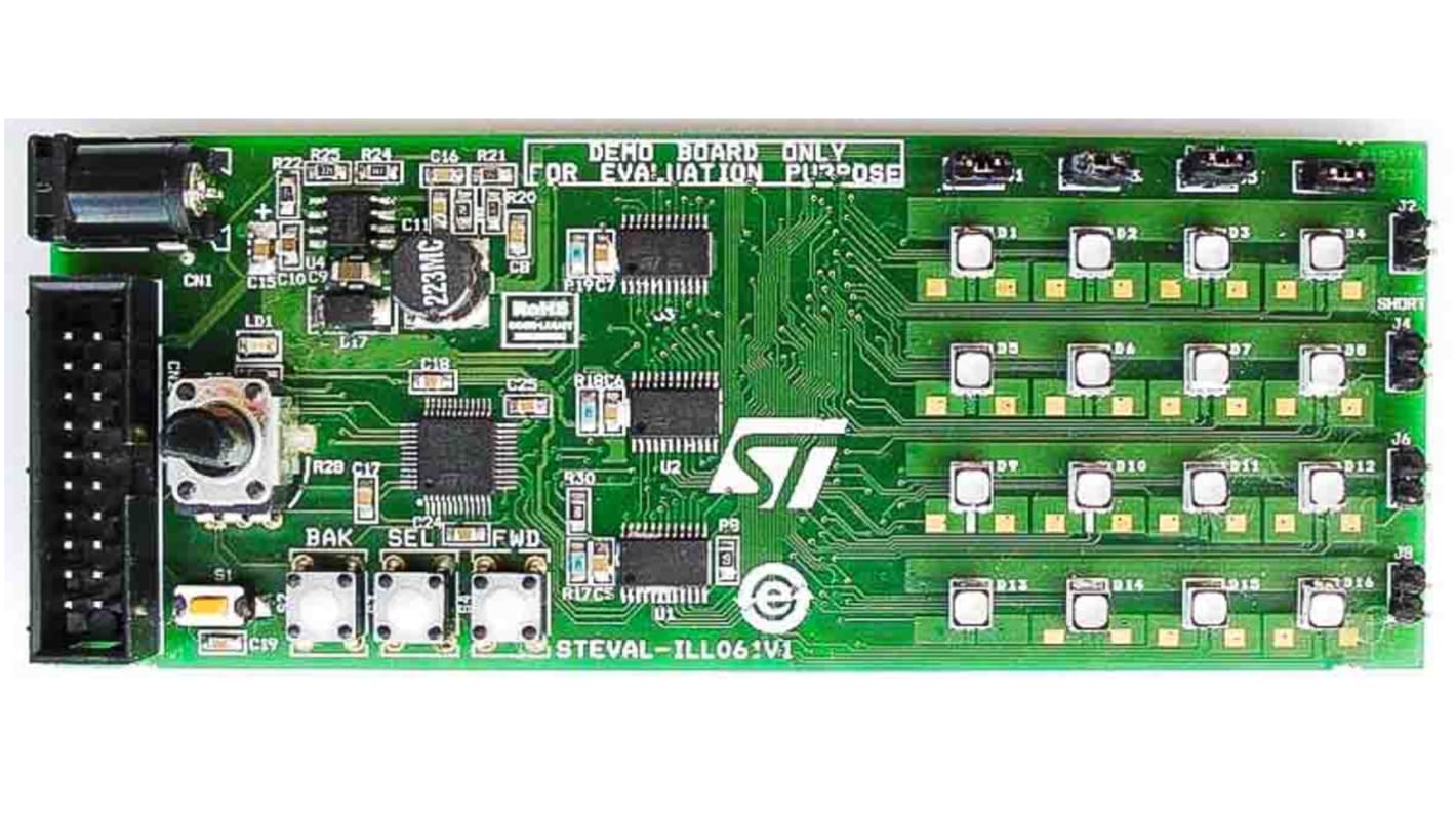 STMicroelectronics STEVAL-ILL061V1, STEVAL LED Driver Evaluation Board for LED1642GW, STM32 for High Brightness LED