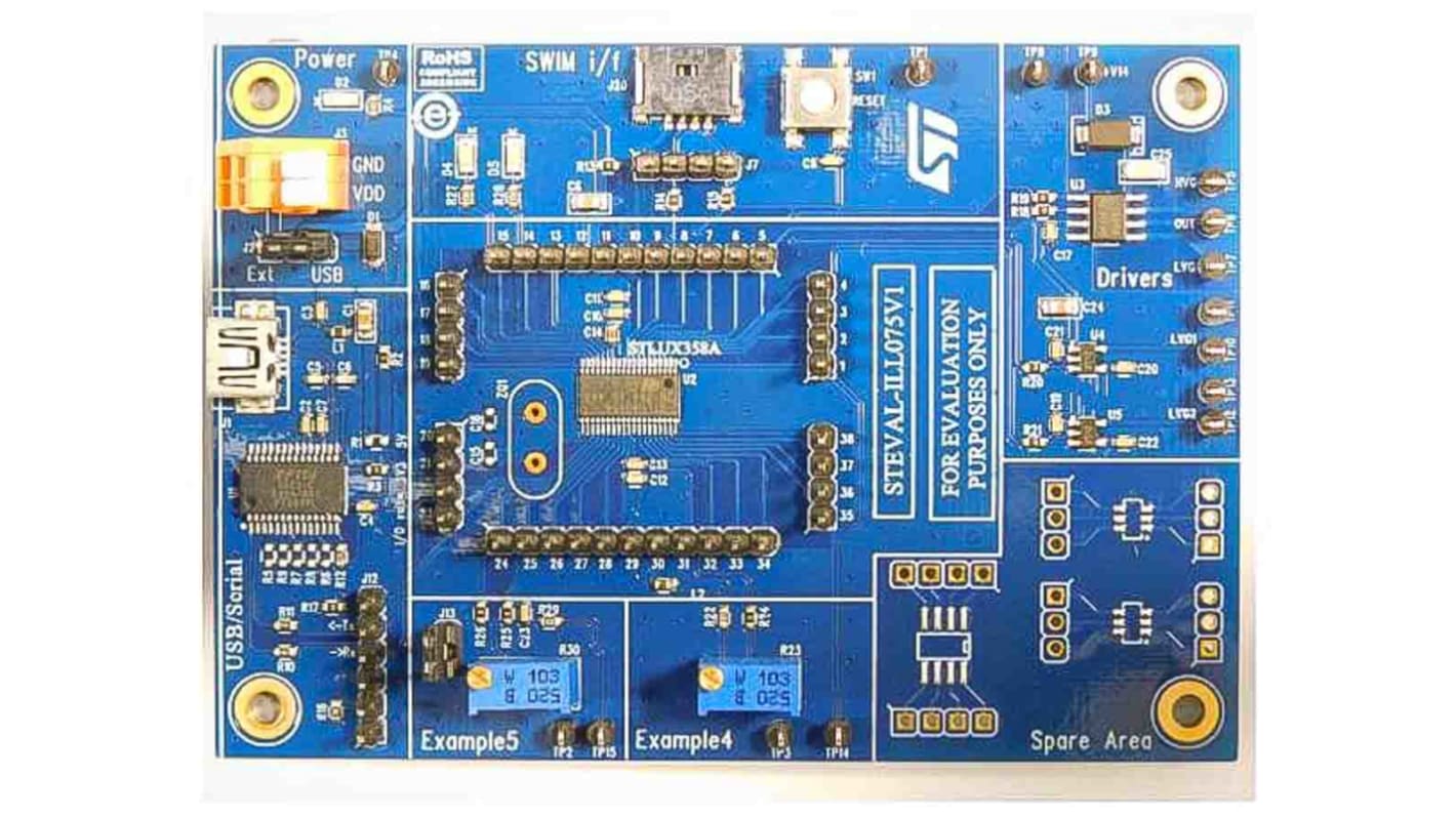 STMicroelectronics STEVAL-ILL075V1, STEVAL LED Evaluation Board for STLUX385A