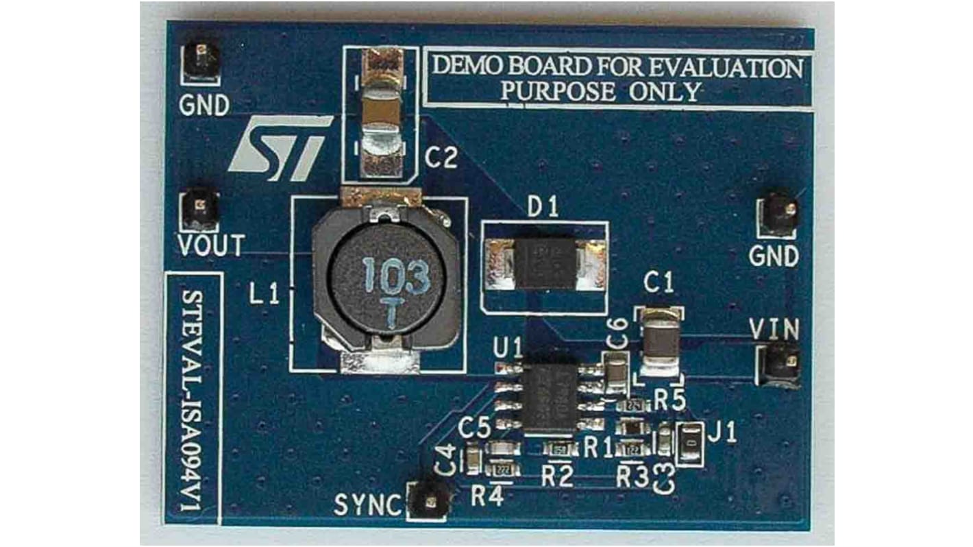 STマイクロ,  電源IC 開発キット, 評価ボード, 電源, ステップダウンスイッチング電源 用, STEVAL-ISA094V1