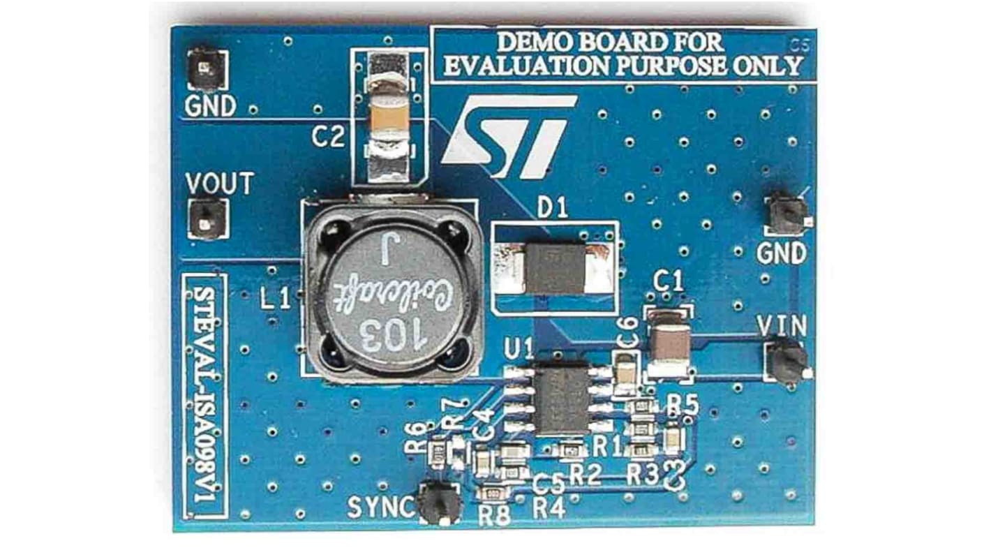 STマイクロ,  電源IC 開発キット, 評価ボード, 電源, ステップダウンスイッチング電源 用, STEVAL-ISA098V1