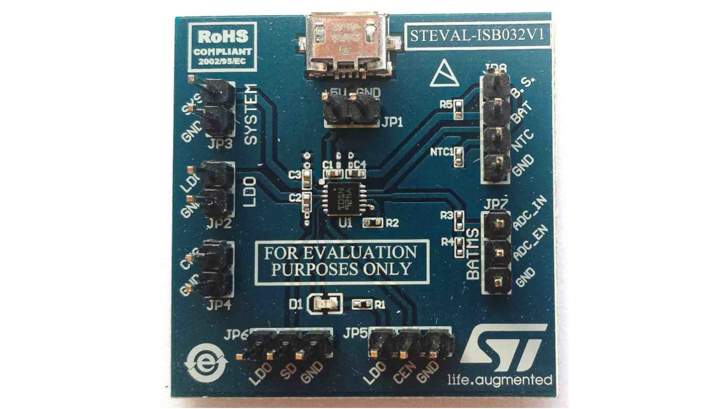 STマイクロ,  電源IC 開発キット, 評価ボード, リチウムイオンバッテリ充電器 用, STEVAL-ISB032V1