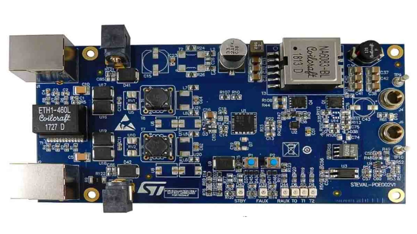 STマイクロ,  電源IC 開発キット, 評価ボード, 受電デバイス 用, STEVAL-POE002V1